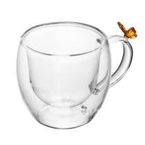 2 Xícaras de Chá Wolff Sun Garden 180ml Vidro Borossilicato