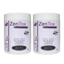 2 Zen Tox Diamond Tradicional Zen Hair 1kg Cada Original Top - zen hair profissional