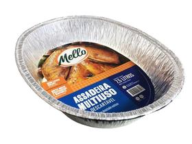 20 Assadeira De Alumínio Oval Grande 7,5 Litros Mello (1Cx)