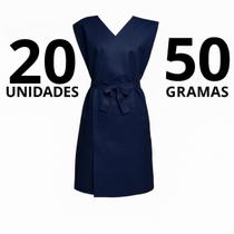 20 Avental Descartável Azul Marinho Sem Manga 50 GRAMAS 20 Avental Descartável Azul Marinho Sem Manga 50 GRAMAS