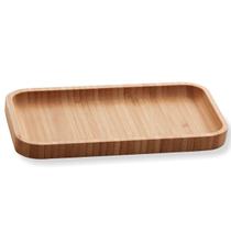 20 Bandejas de Bambu Retangular para Cozinha 20x10cm Petisqueiras Multiuso Hire Lyor
