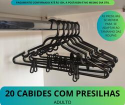 20 CABIDES COM PRESILHAS adulto- CONHECIDO COMO CABIDE SAIA
