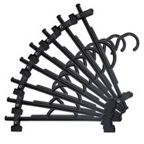 20 Cabides de Plástico Preto Modelo Saia e Calça + Presilhas 10 mm - 33 cm 20 Cabides de Plástico Preto Modelo Saia e Calça + Presilhas 10 mm - 33 cm
