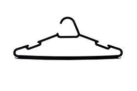 20 Cabides Plástico Preto Adulto Camisa Blusa Vestido Alça