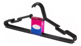 20 Cabides Plástico Preto Adulto Camisa Blusa Vestido Alça 20 Cabides Plástico Preto Adulto Camisa Blusa Vestido Alça