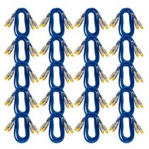 20 Cabos RCA Luxo 1 Metro 5 mm espessura Plug Banhado a Ouro Dupla Blindagem 20 Cabos RCA Luxo 1 Metro 5 mm espessura Plug Banhado a Ouro Dupla Blindagem