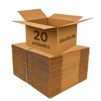 20 Caixa de Papelão 25x15x15cm Envio Correio Ecommerce Fardo com 20un