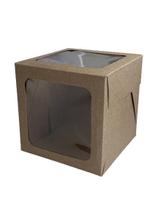 20 Caixas Bento Cake Flork Mini Bolo Visor Duplo 12x12x12cm