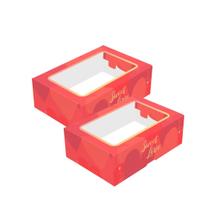 20 CAIXAS C/VISOR P/6 DOCES 4x12x8 CM SWEET LOVE C4896 IDEIA