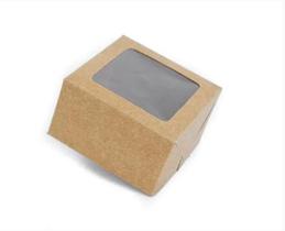 20 Caixas de Papel Cartão ou Kraft Com Visor- 7x7x4 20 Caixas de Papel Cartão ou Kraft Com Visor- 7x7x4