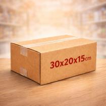 20 CAIXAS DE PAPELÃO 30x20x15 Qualidade Premium Resistente Atacado