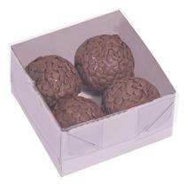 20 Caixas para 4 Doces Brigadeiro - Tampa Acetato 20 Caixas para 4 Doces Brigadeiro - Tampa Acetato