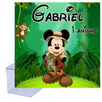 20 Caixinhas Acilicas Personalizadas Lembrancinha Mickey Safari