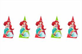 20 Caixinhas CONE para doces Ariel Pequena Sereia - Produto artesanal