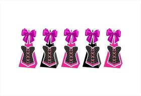 20 Caixinhas CONE para doces Chá de Lingerie Pink