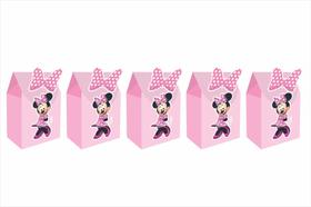 20 Caixinhas MILK para doces Minnie Rosa