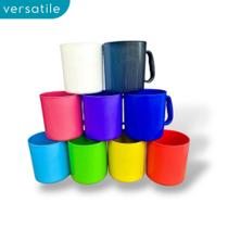 20 Canecas coloridas de plástico 430ml para cantina escola festas lembracinhas