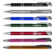 20 Canetas Metálicas cores variadas - Gravação Laser - caneta de alta qualidade com tinta azul 20 Canetas Metálicas cores variadas - Gravação Laser - caneta de alta qualidade com tinta azul