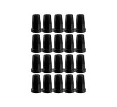 20 Capa De Porca Belga Preta Black Roda Caminhao 16 18 19 21 22 24mm Baixa