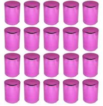 20 Capa de Porca Boliviana Cromada Rosa Metalizada 32/33mm