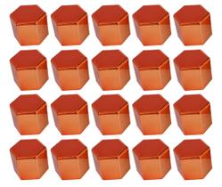 20 Capa De Porca Mini Hungara Laranja Metalizada Caminhão 32/33mm