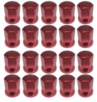 20 Capa de Porca Sextavada Vermelha Cromo Metalizada 27mm 20 Capa de Porca Sextavada Vermelha Cromo Metalizada 27mm