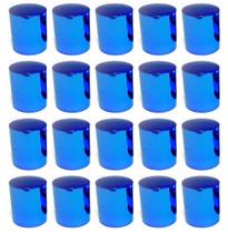 20 Capa Porca Boliviana Azul Cromada Metalizada 23mm 24mm 20 Capa Porca Boliviana Azul Cromada Metalizada 23mm 24mm