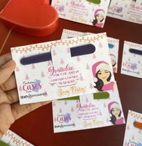 20 card Natal com mini lixa de unha