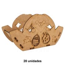 20 Cesta M Páscoa Coelho Mdf Ifood Presente Chocolate