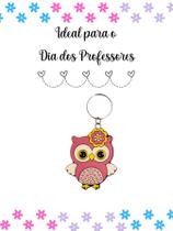 20 Chaveiros dia dos Professores Coruja Pedagogia professora professor emborrachado lembrancinha aniversario papelaria