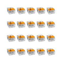 20 Conector De Emenda 2 Polos Para Cabos 0,5-6,0Mm 41A 450V Wago