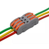 20 Conector Rápido Emenda Fios Cabos Inline Mola 3 Vias 32a