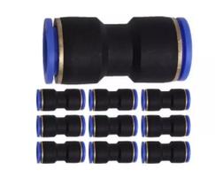 20 Conexão Pneumatica União Emenda Push-in Engate Rapido Mangueira Pu 12mm 20 Conexão Pneumatica União Emenda Push-in Engate Rapido Mangueira Pu 12mm
