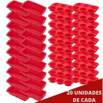 20 Conj Forma para Pães e Forma Espiral em Silicone Sortida