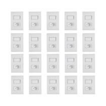 20 Conjunto Interruptor Simples Tomada Branco Liz Tramontina