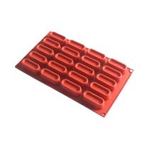 20 Copos De Silicone Mousse Bolo Molde Doce Pastelaria Chocolate Sorvete 3d Côncavo Forma Eclair