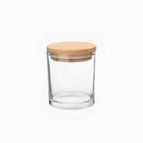 20 Copos de Vidro 60ml com Tampa de Madeira e Vedação para Velas 20 Copos de Vidro 60ml com Tampa de Madeira e Vedação para Velas