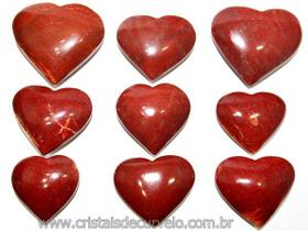 20 Corações de Pedra Quartzo Vermelho Natural de 4,7 a 6,5 cm para Atacado
