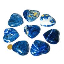 20 Corações de Pedra Sodalita Azul Natural de 50 a 70mm para Atacado 20 Corações de Pedra Sodalita Azul Natural de 50 a 70mm para Atacado