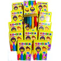 20 Cxs Giz De Cera Pequeno 5 Cores 5 Cm para Festas Aniversario Lembrancinha Prenda