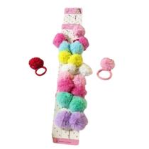 20 Elásticos Xuxinha Com Pompom Coloridos Infantil Cabelo