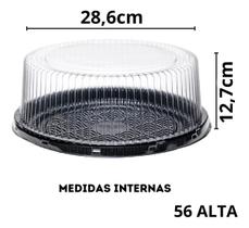 20 Embalagens B56 Alta (b56 A) Para Bolo E Torta Base Preta Kit 60un