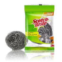 20 Esponjas Limpa Alumínio Scotch Brite Lá Aço Não Enferruja - 3M