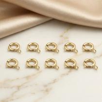 20 Fecho Boia Dourado Folheado Montagem Pulseira Corrente 20 Fecho Boia Dourado Folheado Montagem Pulseira Corrente