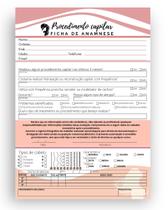 20 Fichas Bloco De Anamnese Checklist Capilar Cabeleireiros CORES