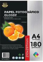 20 Folhas Papel Fotográfico Glossy 180gr A4 X colour