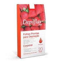 20 Folhas Prontas De Cera Depilatória Corporal Depilflax 20 Folhas Prontas De Cera Depilatória Corporal Depilflax