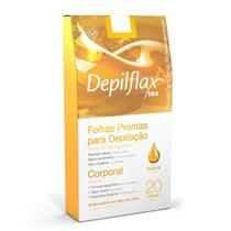 20 Folhas Prontas De Cera Depilatória Corporal Depilflax 20 Folhas Prontas De Cera Depilatória Corporal Depilflax