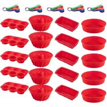 20 Forma Silicone Sortida 2 de Cada Modelo e 5 Medidora 5Pç 20 Forma Silicone Sortida 2 de Cada Modelo e 5 Medidora 5Pç