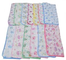 20 Fralda De Pano Estampada 70x70cm Com Croche 20 Fralda De Pano Estampada 70x70cm Com Croche